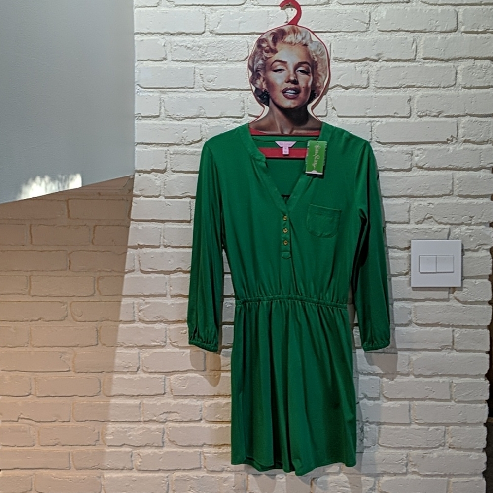 Lilly Pulitzer Fern Green Beckett Shirtdress